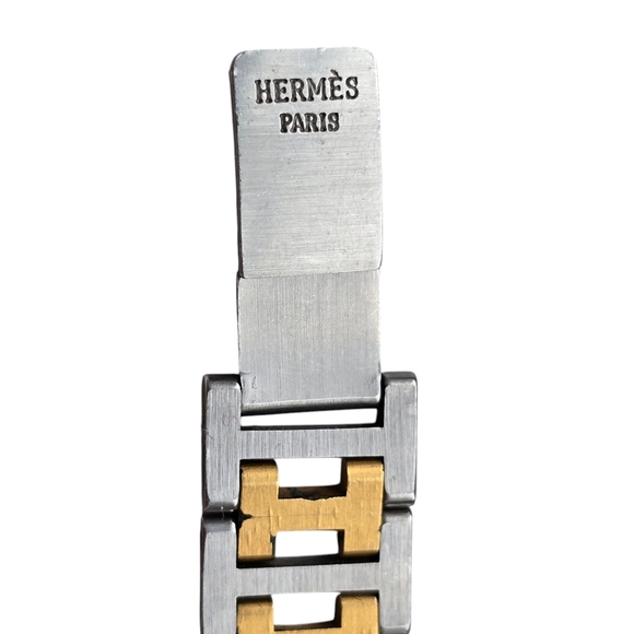 Vintage Hermès Rallye Unisex Watch Swiss Made H-Band Bracelet Quartz Luxury - Picture 6 of 7